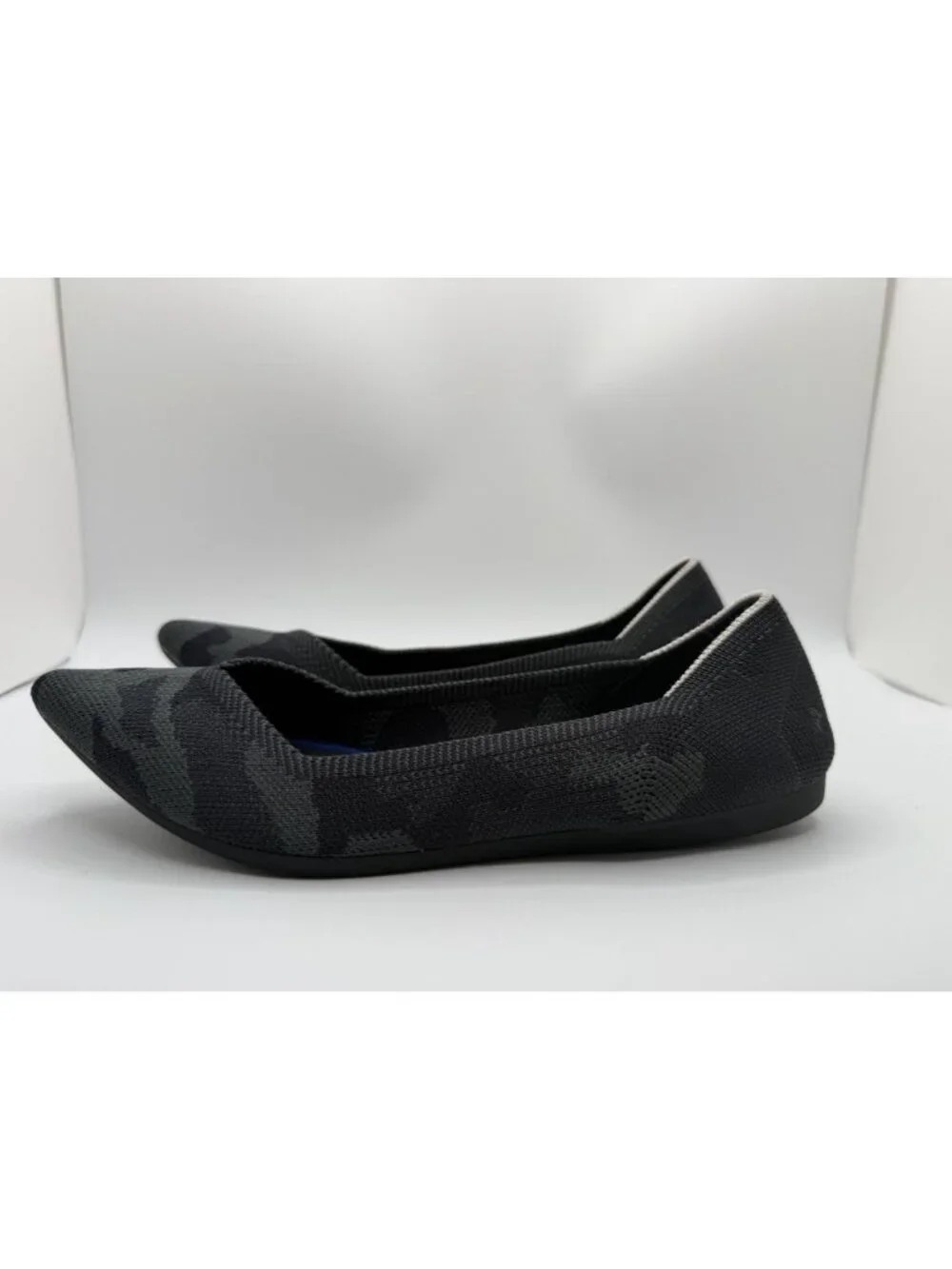 Rothy's The Flats Ballet Women Size 7 Grey Camo Pointed Toe Knit Casual Shoe